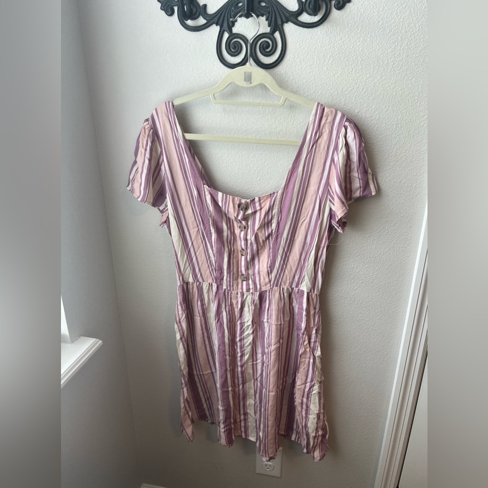 Target dress- pink, cream, and purple stripes, size medium